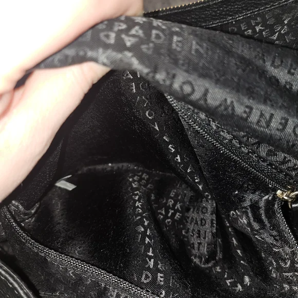 🖤 Kate Spade Fold Over Black Leather Crossbody Bag With Handle 🖤 - Picture 8 of 10